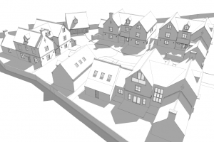 The Paddocks, Silverstone - Aerial View CGI The Paddocks, Silverstone - Aerial View CGI